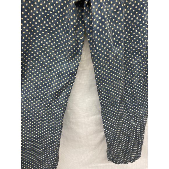 Vintage Homemade Unisex Patriotic Star Novelty Stretchy Pullon Pants Indie Boho - Picture 6 of 7